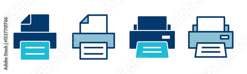 Printer icon vector isolated on white background. print icon. Fax vector icon.
