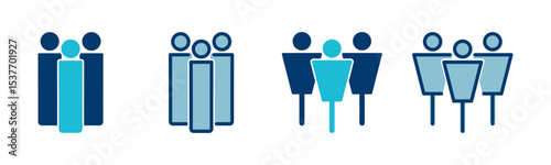 people icon vector isolated on white background. person icon. User vector icon