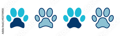 Paw icon vector isolated on white background. Paw Print icon