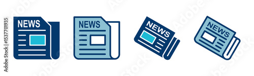 Newspaper icon vector isolated on white background. news paper icon vector