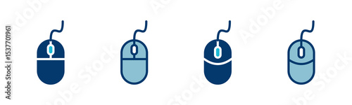Computer Mouse Icon vector isolated on white background. Computer mouse vector icon
