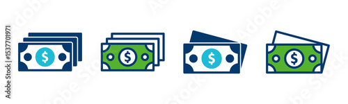 Money icon vector isolated on white background. Money vector icon. Dollar icon