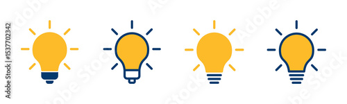 Lamp icon vector isolated on white background. Light bulb icon vector. Idea vector icon