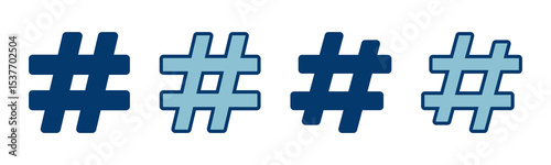 Hashtag icon vector isolated on white background. hashtag vector icon
