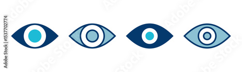Eye icon vector isolated on white background. Look and Vision icon. Eye vector icon