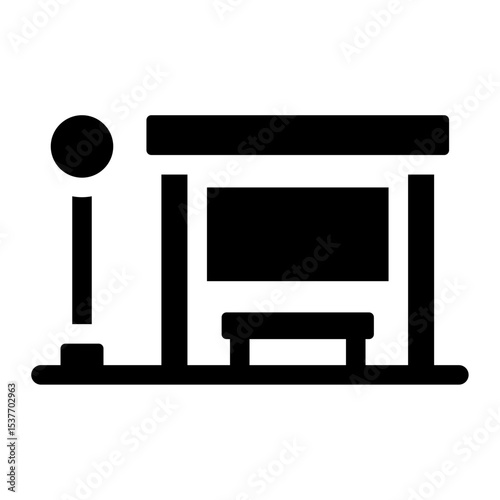 bus stop vector icon