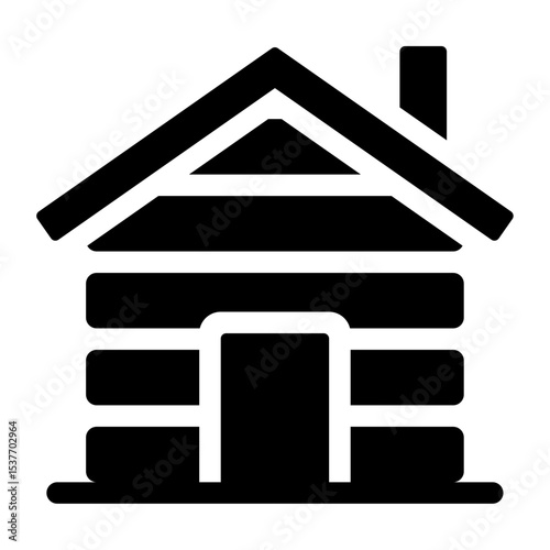 cabin house vector icon