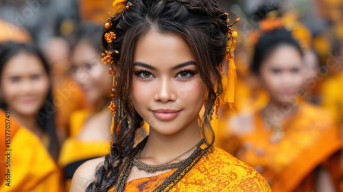 Asian woman in traditional attire