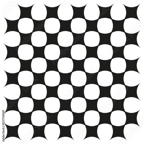 Circle dot vector. Black white contrast. Monochrome bubble pattern. Circular repeat.
