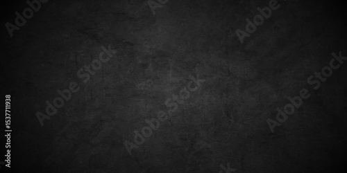 Black texture chalk board and black board background. stone concrete texture grunge backdrop background anthracite panorama. Panorama dark grey black slate background or texture.	