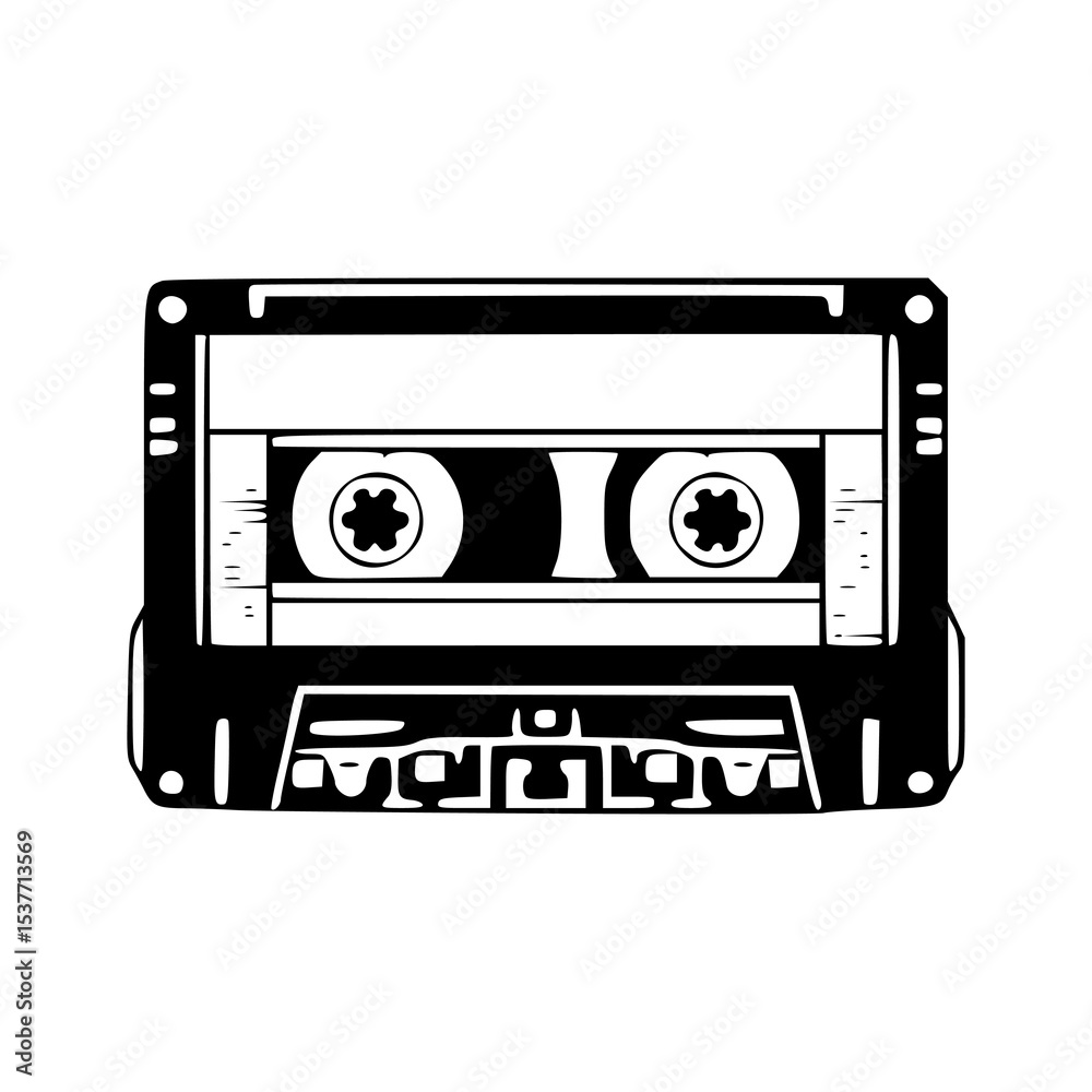 Fototapeta premium old school audio tape design