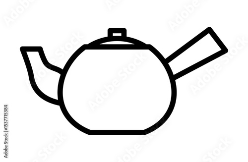 急須のシンプルアイコンベクターイラスト お茶