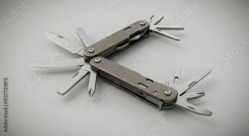 Multi-Tool Knife: Durable, Versatile Pocket Tool - 3D Render