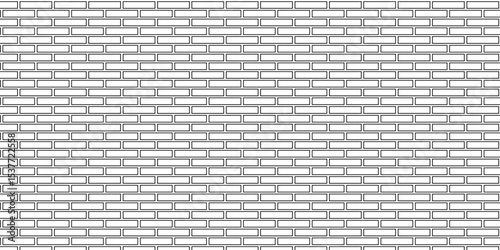 Vector empty stucco masonry pavement floor and wall limestone brickwork concrete texture. Urban white, black line cement rough row wallpaper abstract background.	
