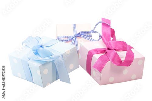 Caja de regalo sobre fondo transparente