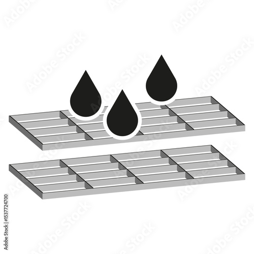 Droplets icon design. Water tile surface. Vector wet element. Sanitary moisture symbol.