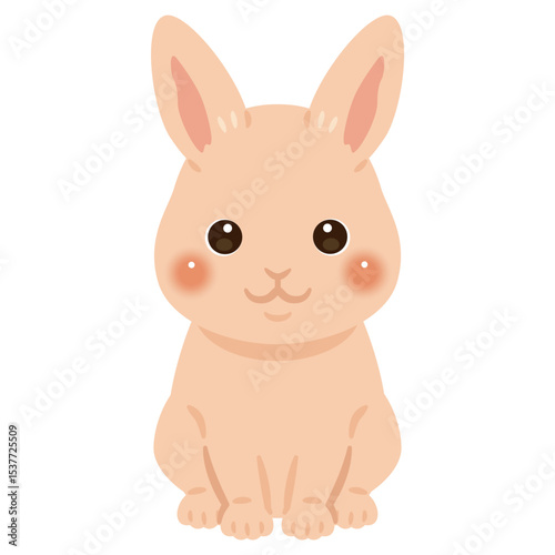 お座りしたウサギのイラスト