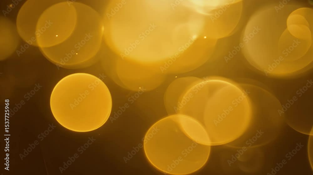dreamy ambiance ofbokeh background filled golden light particles dancing ondark backdrop slow looping animation capturesbeautiful defocused photo effect perfect celebratory es 4K gold bokeh blur