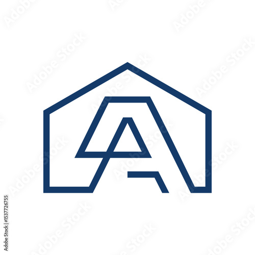 letter A home concept logo design vector template