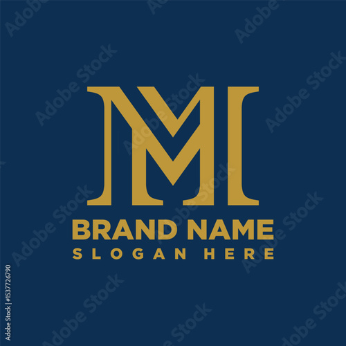 letter MM monogram concept logo design vector template