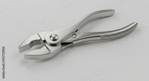 Professional Silver Slip Joint Pliers - 3D Render