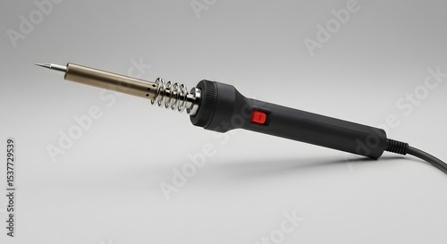 Professional Soldering Iron with Ergonomic Handle - 3D Render