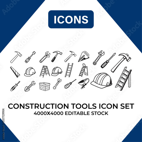 Construction Tools Icon Set
