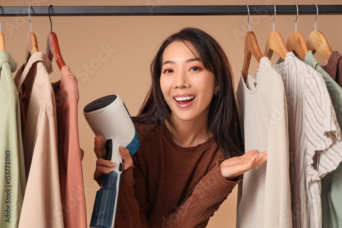 Beautiful young happy Asian...