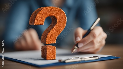 3D Question Mark  Survey  Form  Application  Business  Inquiry  Concept