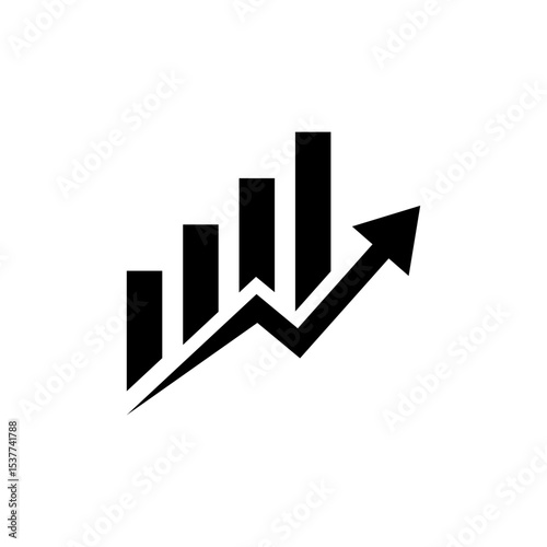 Business growth bar chart icon. Success graph sign. Financial improvement diagram symbol Free Download Business growth bar chart icon. Success graph sign. Financial improvement diagram symbol - GFXLoad