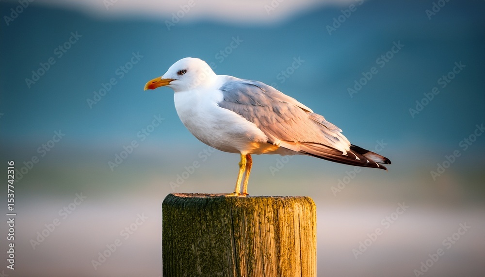 Obraz premium seagull on a post