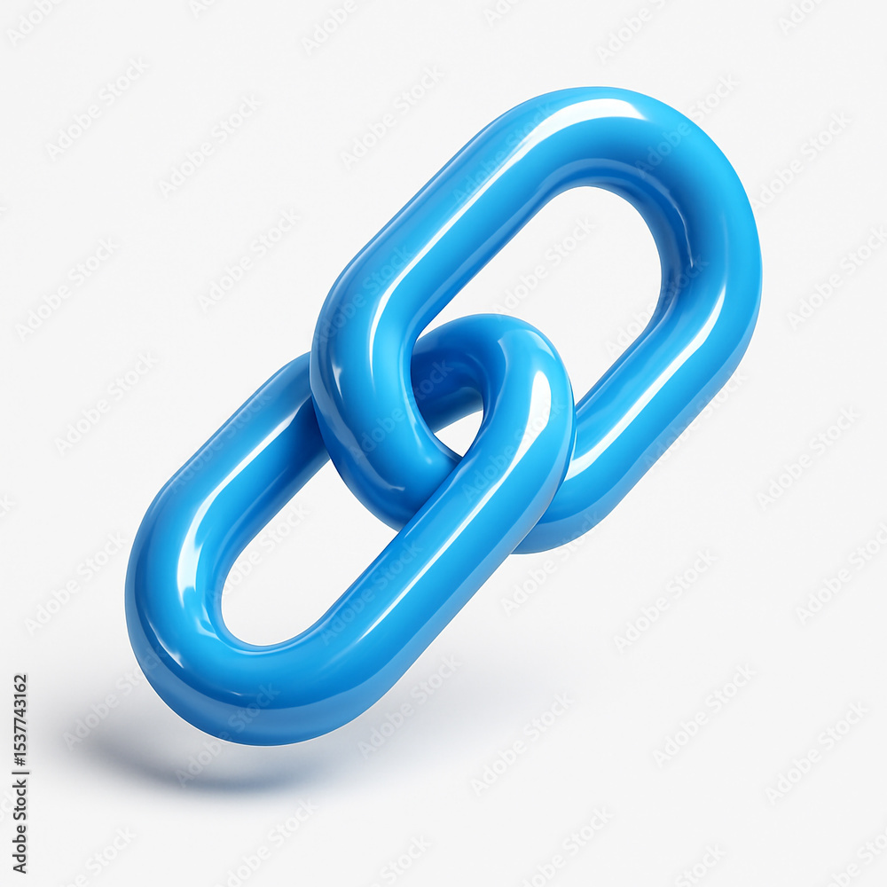 Obraz premium SEO Backlink Concept in Shiny 3D Plastic