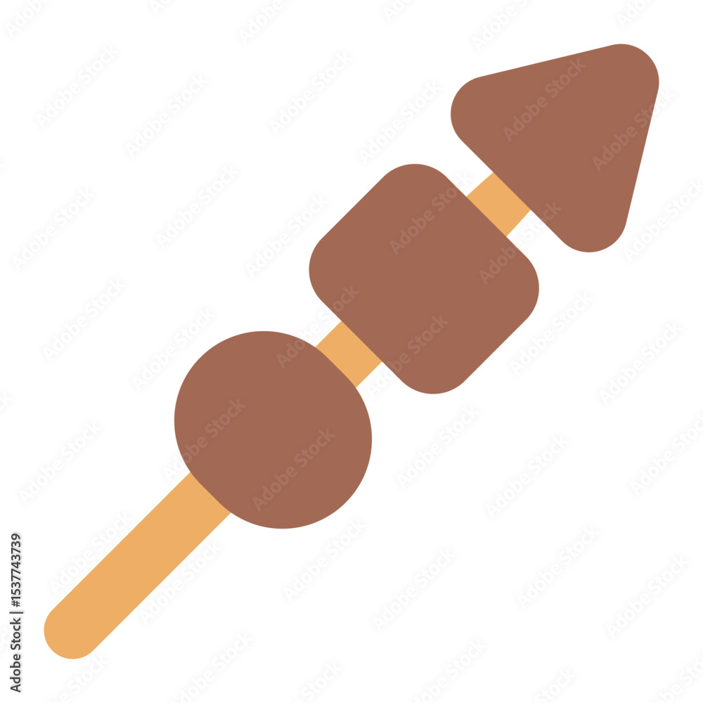 grilled meat yakitori flat icon used in japanese food festival grilled meat yakitori flat icon used in japanese food festival