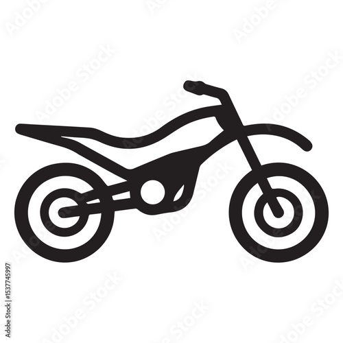 Dirt Bike Icon Off-Road Motorcycle Vector Illustration, Perfect for Graphic Design Projects
