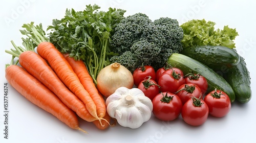 A variety of fresh unprocessed whole foods