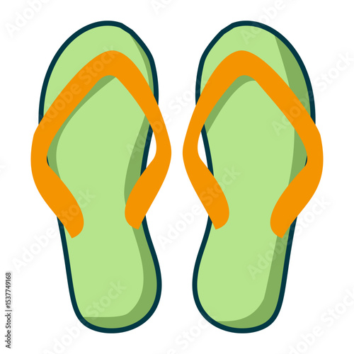 colorful flip flops