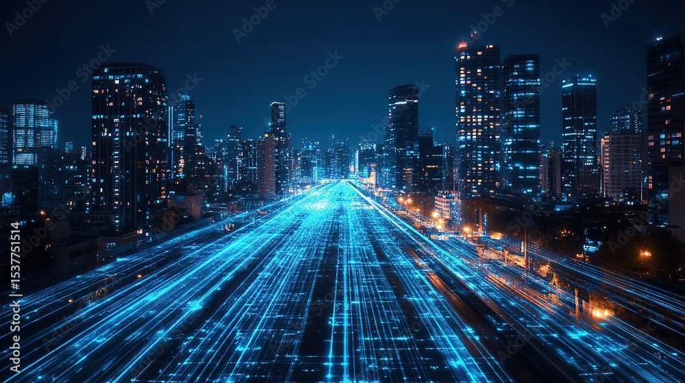 Fototapeta premium traffic in hong kong at night