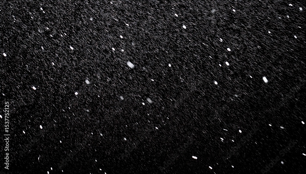 Obraz premium realistic snow falling on black background flakes to down christmas animation with alpha channel