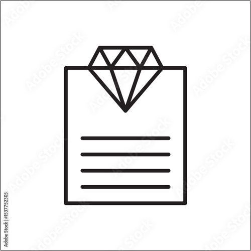 Reward document icon. Achievement letter icon. Certificate symbol. Icon symbol of guarantee, win, victory, award, prize, level. Vector illustration.