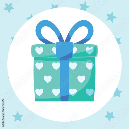 Gift Box Present with Various Bright Colorful Wrapper Cartoon Vector