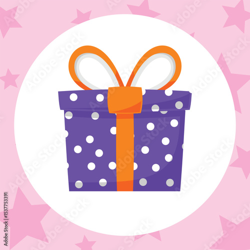 Gift Box Present with Various Bright Colorful Wrapper Cartoon Vector