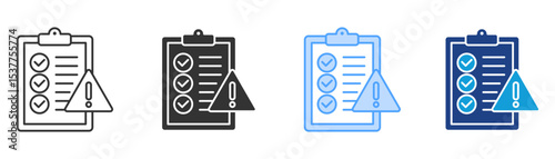 Risk Assessment Icon Set Multiple Style Collection