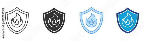 Fire Safety Icon Set Multiple Style Collection