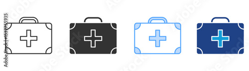 First Aid Icon Set Multiple Style Collection