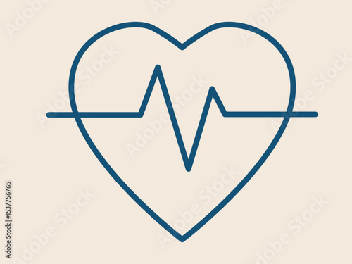 Heartbeat outline icon. Hospital outline vector icon. Simple outline icon.