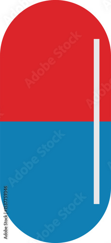 Health Pill Icon  in Flat Design Style Vector Illustration