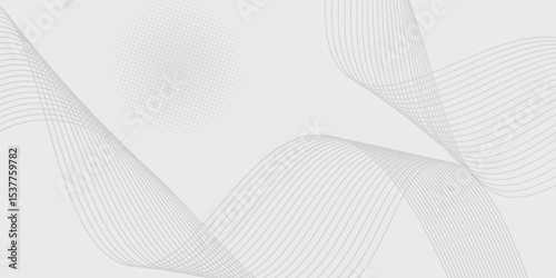 Abstract wave element for design. Digital frequency track equalizer. Stylized line art background. Vector illustration. Wave with lines created using blend tool. smooth gray