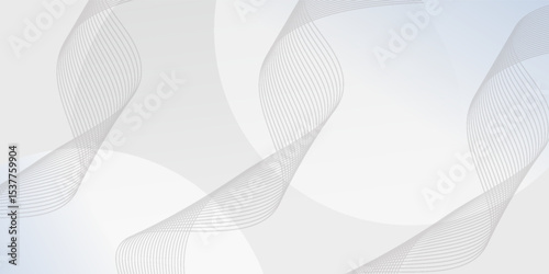 Abstract wave element for design. Digital frequency track equalizer. Stylized line art background. Vector illustration. Wave with lines created using blend tool. smooth gray