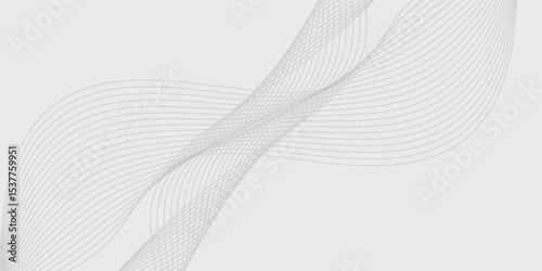 Abstract wave element for design. Digital frequency track equalizer. Stylized line art background. Vector illustration. Wave with lines created using blend tool. smooth gray