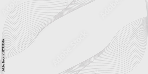 Abstract wave element for design. Digital frequency track equalizer. Stylized line art background. Vector illustration. Wave with lines created using blend tool. smooth gray